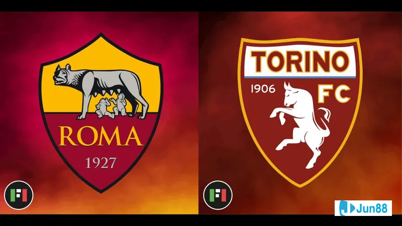 AS Roma and Torino players battling for possession during a match AS Roma and Torino players battling for possession during a match