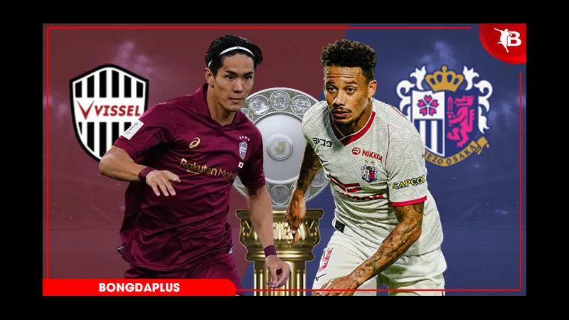 Cầu thủ Vissel Kobe và Cerezo Osaka tranh chấp trên sân Cầu thủ Vissel Kobe và Cerezo Osaka tranh chấp trên sân